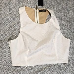White crop top, size Large